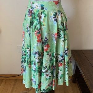 Zara floral midi skirt